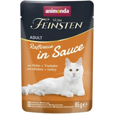 ANIMONDA Vom Feinsten Raffinesse kurczak, indyk w sosie 85g